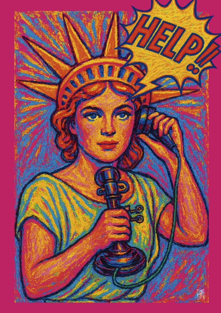 Lady Liberty's Call by Osvaldo Russo — canvas wall art