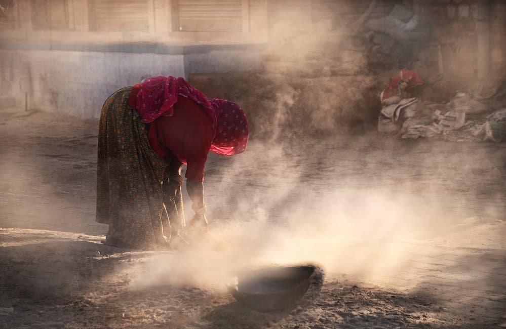 Woman in Golden Dust by Lou Urlings — canvas wall art