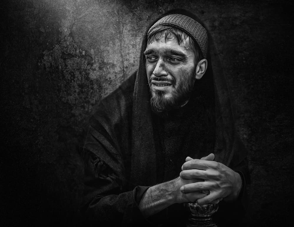 Sorrowful Man's Gaze by Husain ALSaeed — canvas wall art
