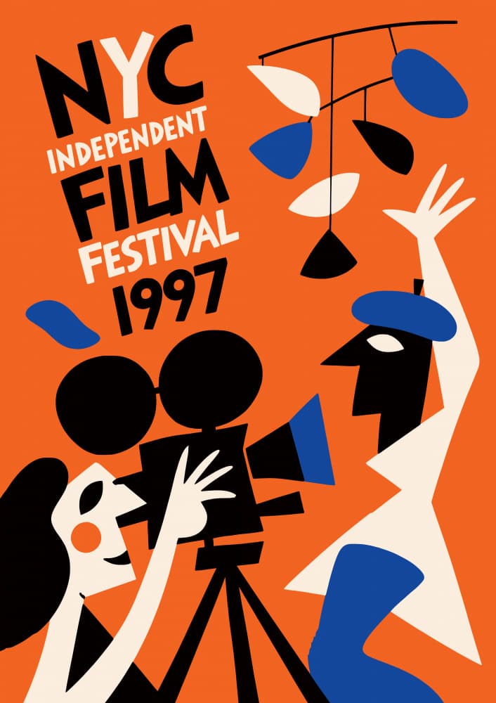 Retro Film Festival Scene by Patryk Krygowski — canvas wall art