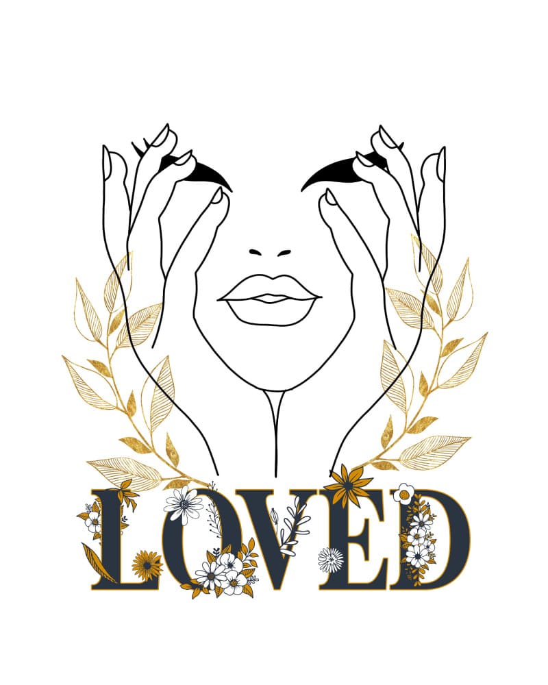 Loved Woman Line Art by Alva Jumath — canvas wall art
