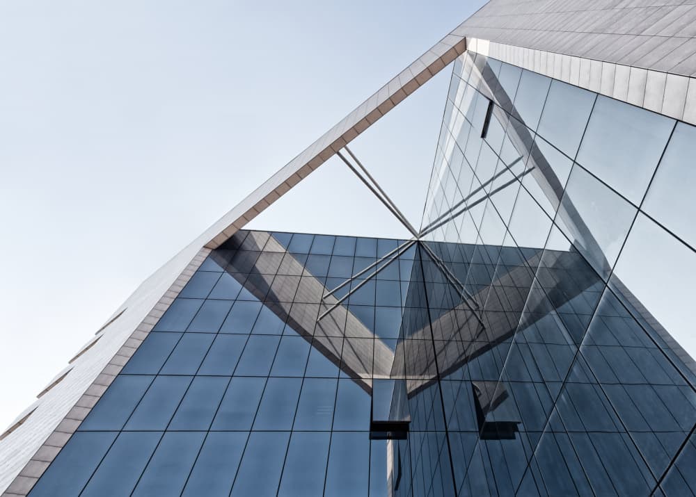 Angular Glass Facade by Karin Kilb — canvas wall art