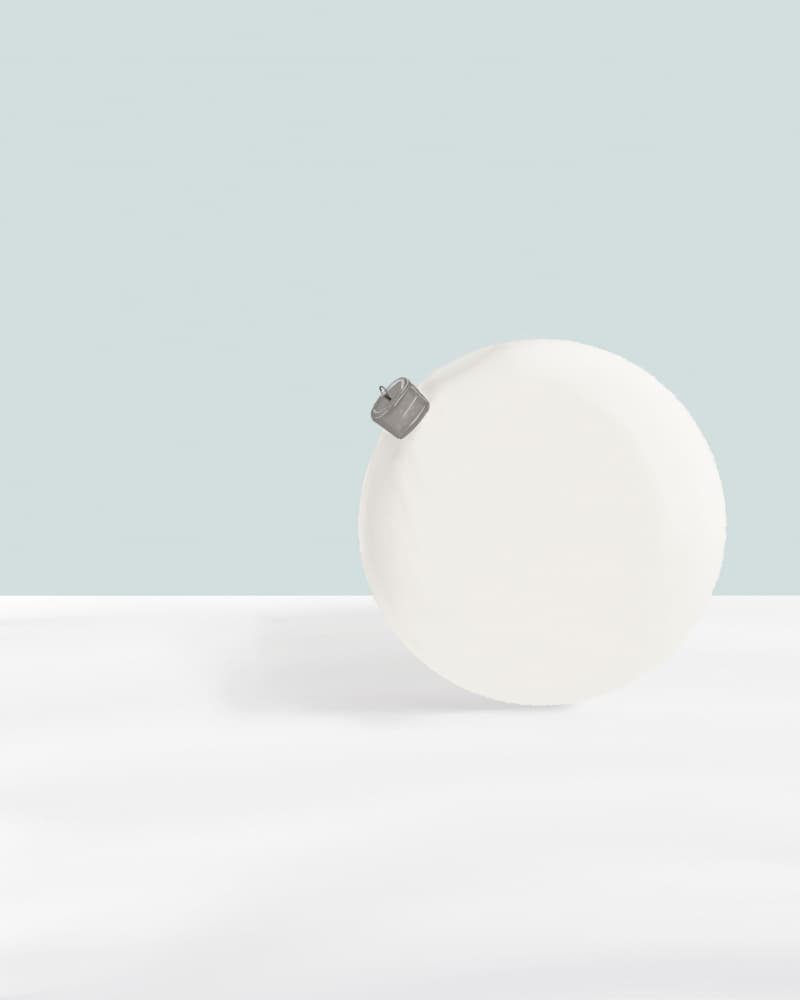 White Christmas Ornament by Deepthi s — canvas wall art