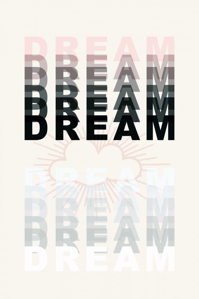 Stacked Dream Text by casa cartissi — canvas wall art