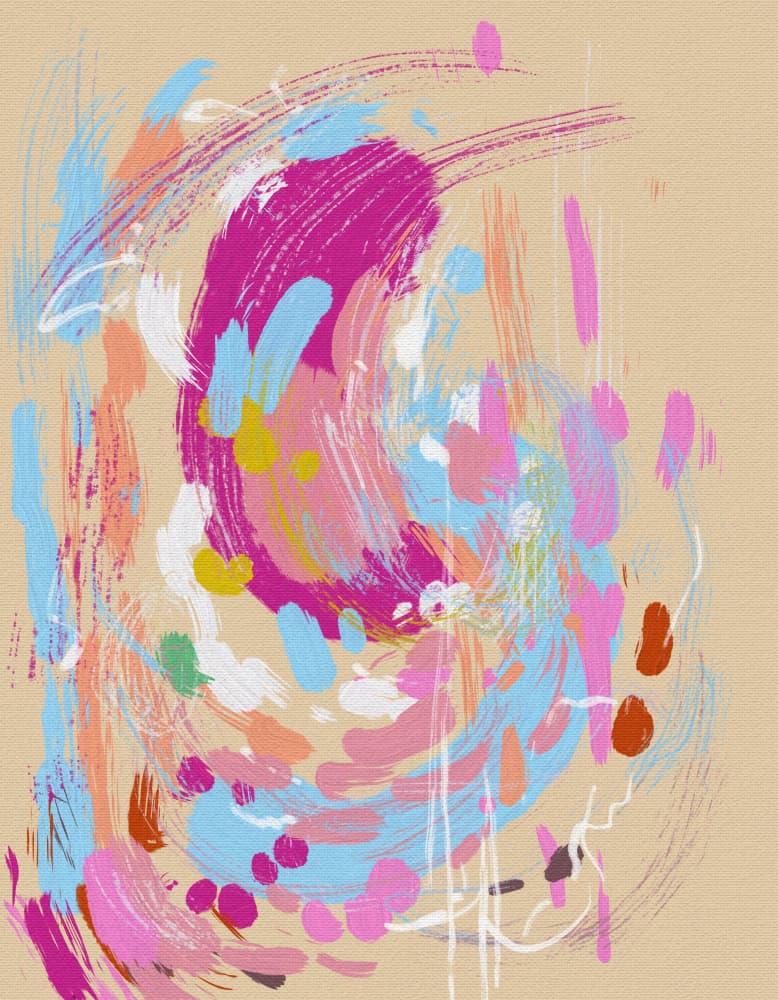 Vibrant Abstract Brushstrokes by Josie George — canvas wall art