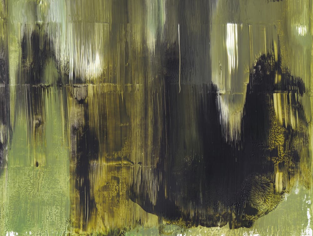 Dark Green Abstract Flow by Maira Ribena — canvas wall art