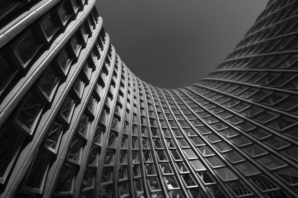 Modern Architectural Curve by Linda Lu — canvas wall art