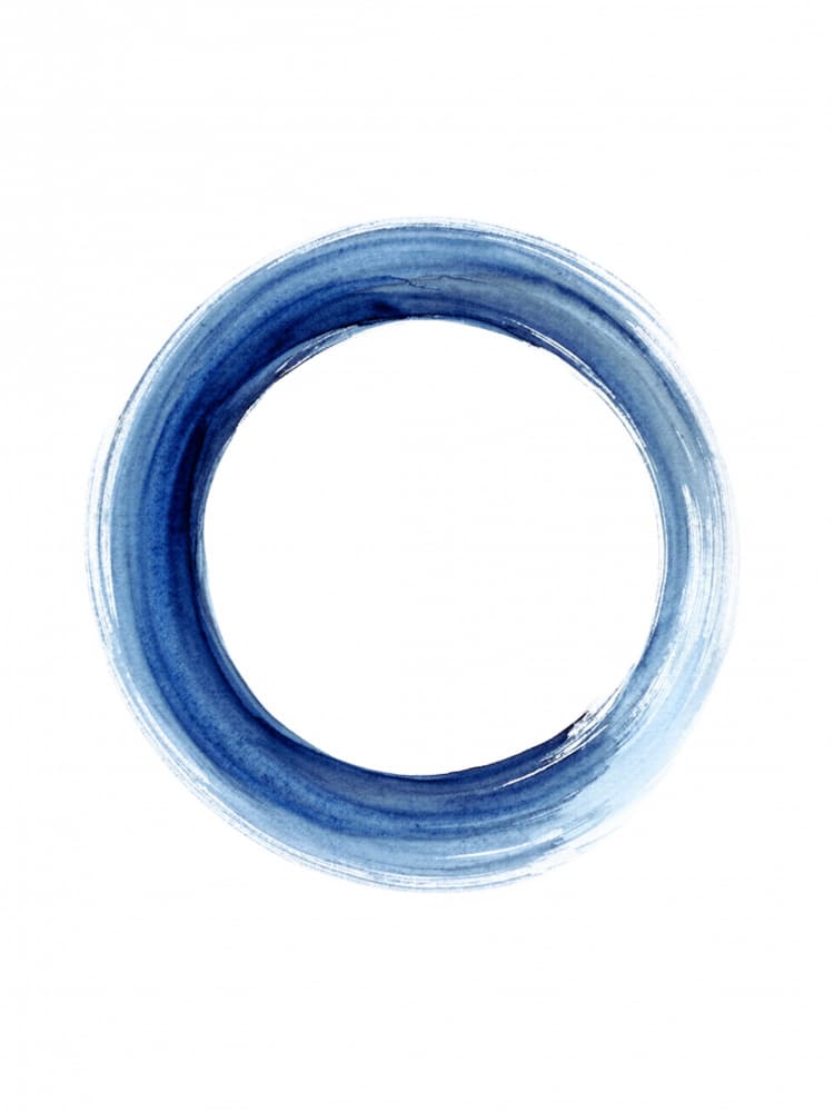 Blue Zen Circle by Ohkimiko — canvas wall art