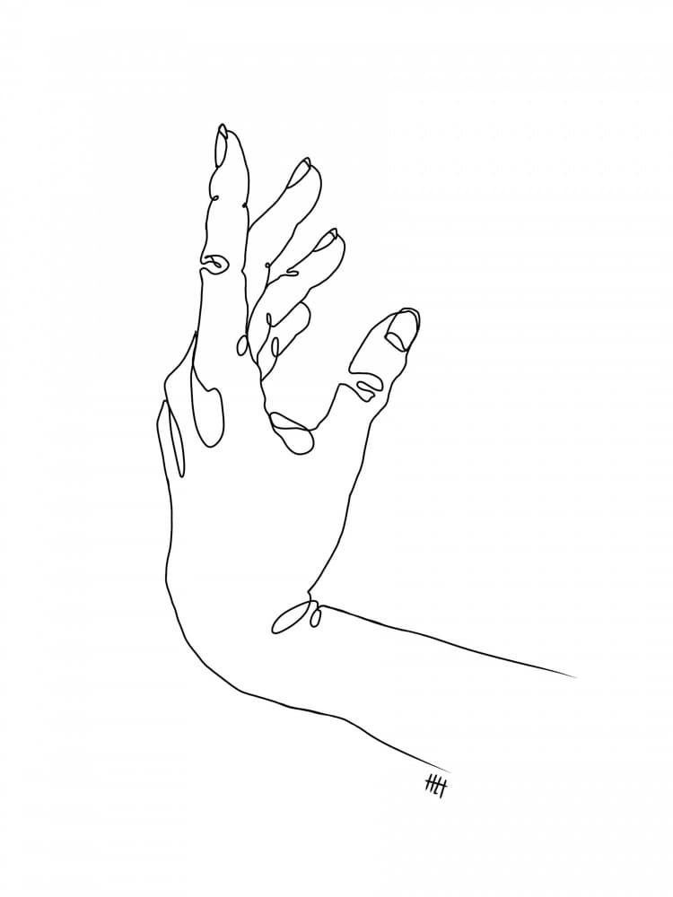 Elegant Hand Gesture by Hanna Lee Tidd — canvas wall art