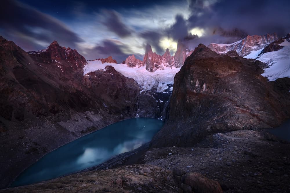 Andean Glacial Twilight by Bing Li — canvas wall art