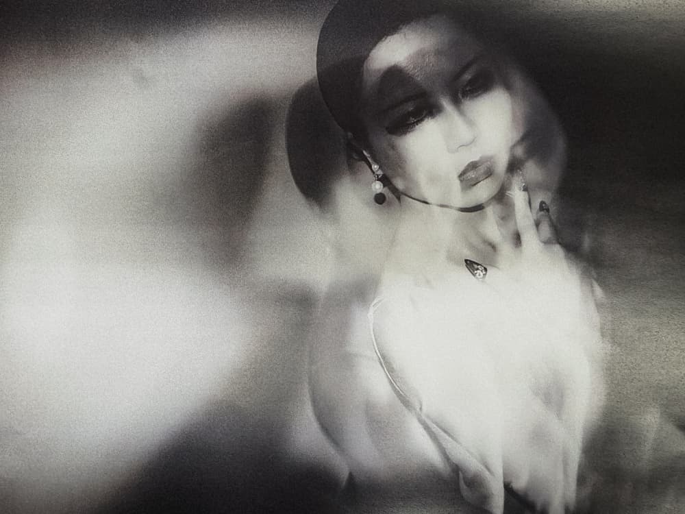 Ethereal Woman in Hat by Kurosaki Sangan — canvas wall art