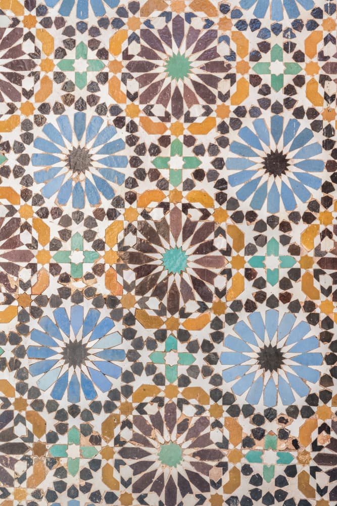 Moroccan Geometric Mosaic by Photolovers — canvas wall art