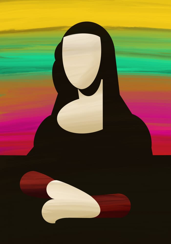 Vibrant Abstract Portrait by Tomas Härstedt — canvas wall art
