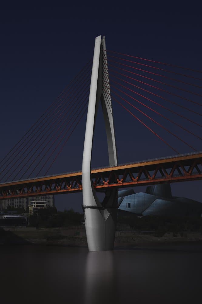 Modern Night Bridge by Alvin Wang — canvas wall art