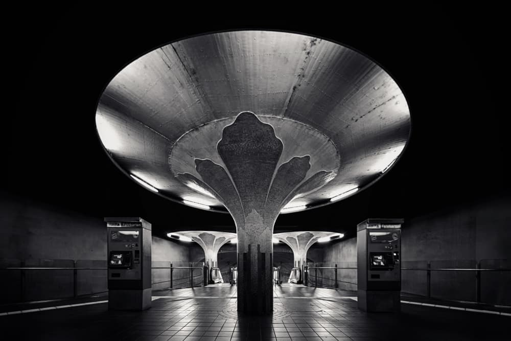 Modern Underground Station by Roland Weber — canvas wall art
