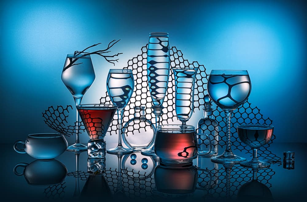 Abstract Lab Glassware by Lydia Jacobs — canvas wall art