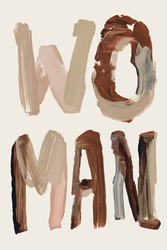 Textured Woman Word by Treechild — canvas wall art