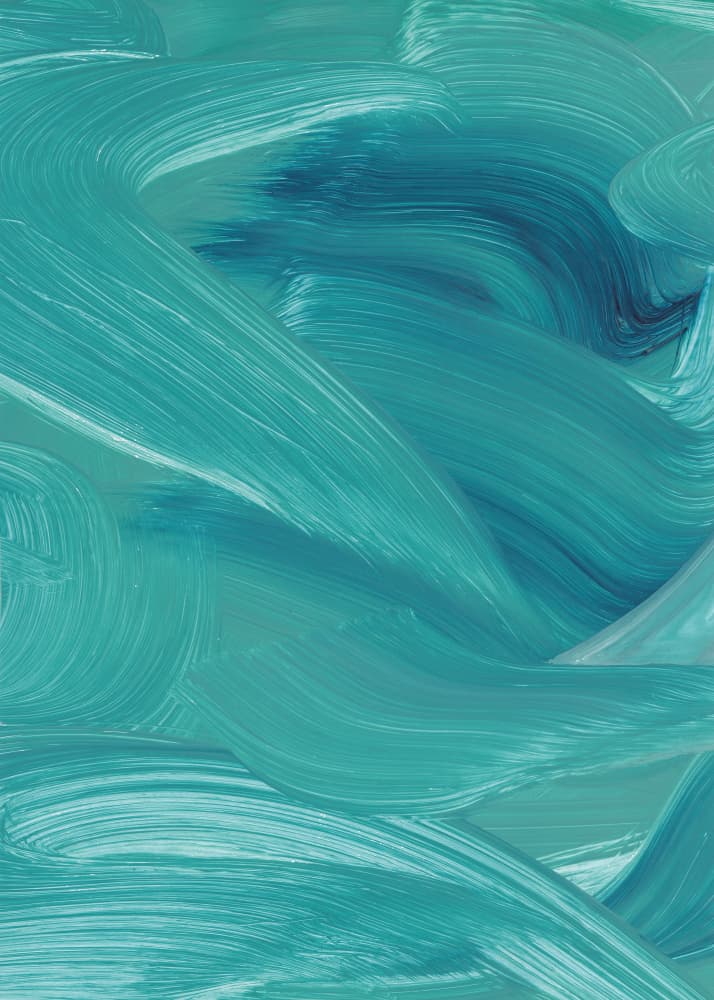 Teal Ocean Flow by Maira Ribena — canvas wall art