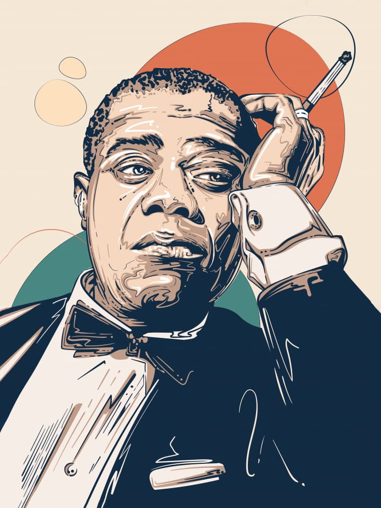 Thoughtful Jazz Musician by Retrodrome — canvas wall art