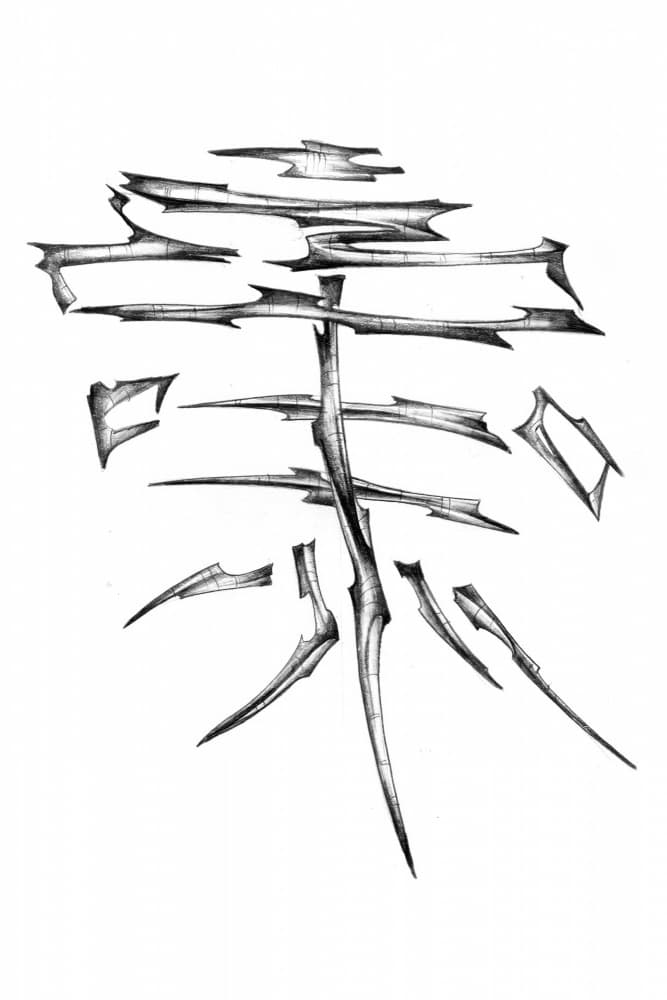 Sharp Japanese Kanji by Kulik — canvas wall art