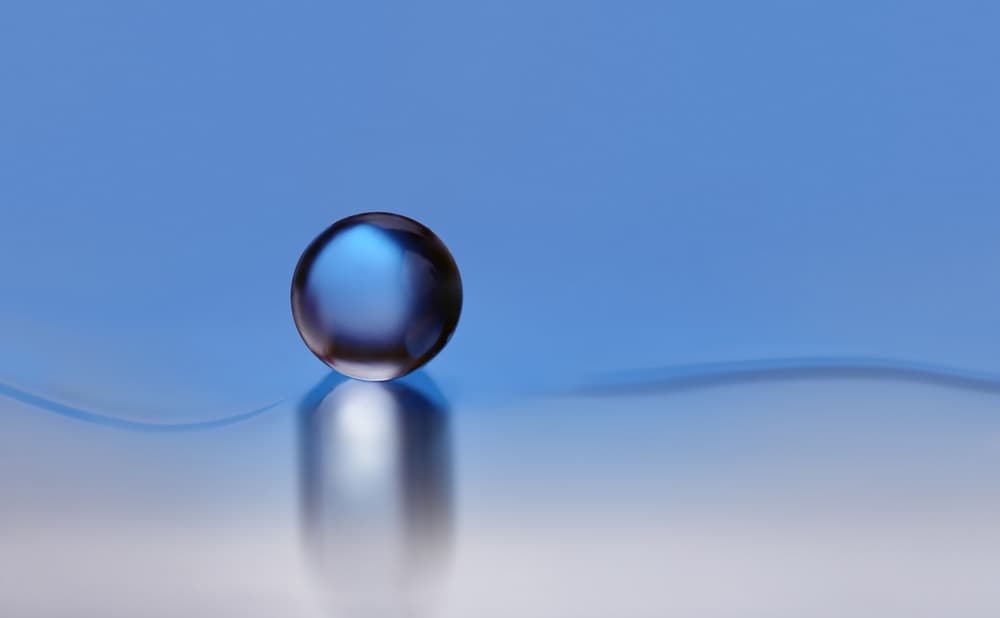 Blue Glass Orb by Heidi Westum — canvas wall art
