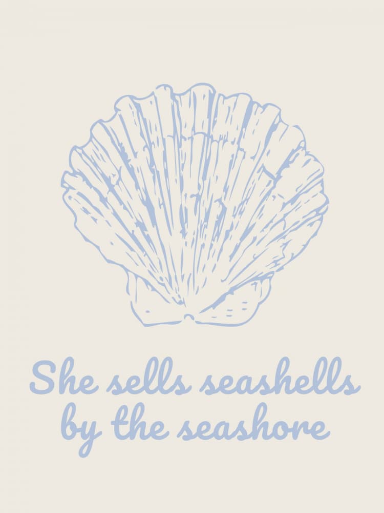 She Sells Seashells by Jolly and Dash — canvas wall art