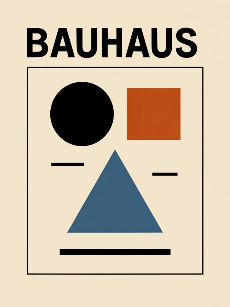 Bauhaus Geometric Composition by Little Dean — canvas wall art
