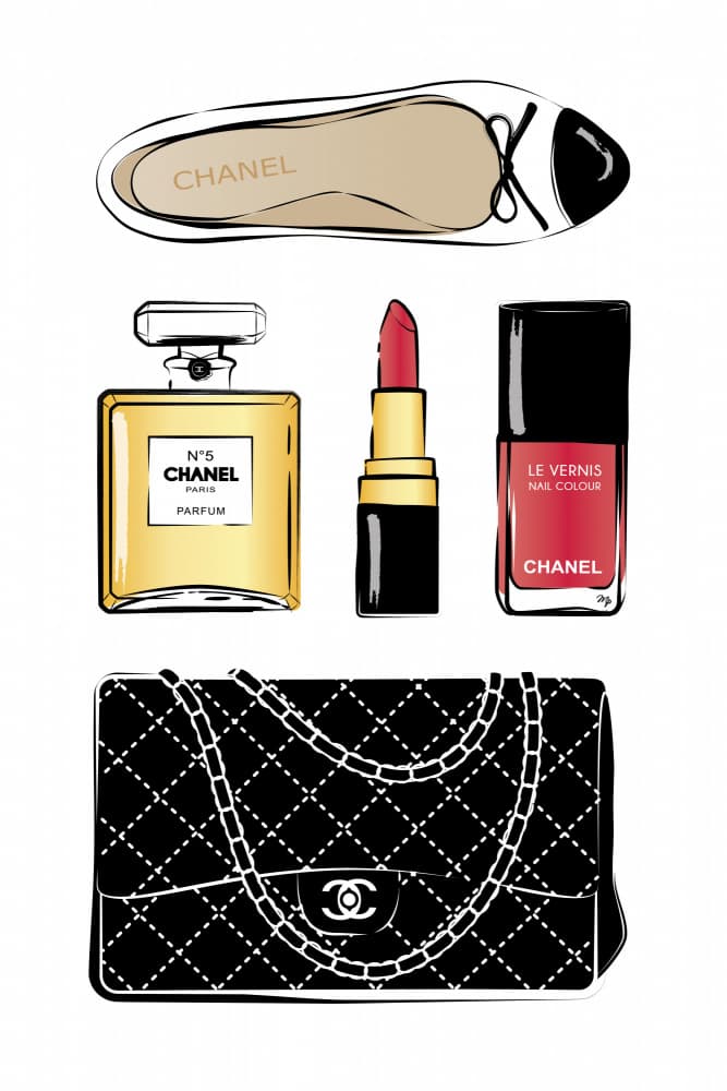 Fashion Beauty Essentials by Martina — canvas wall art