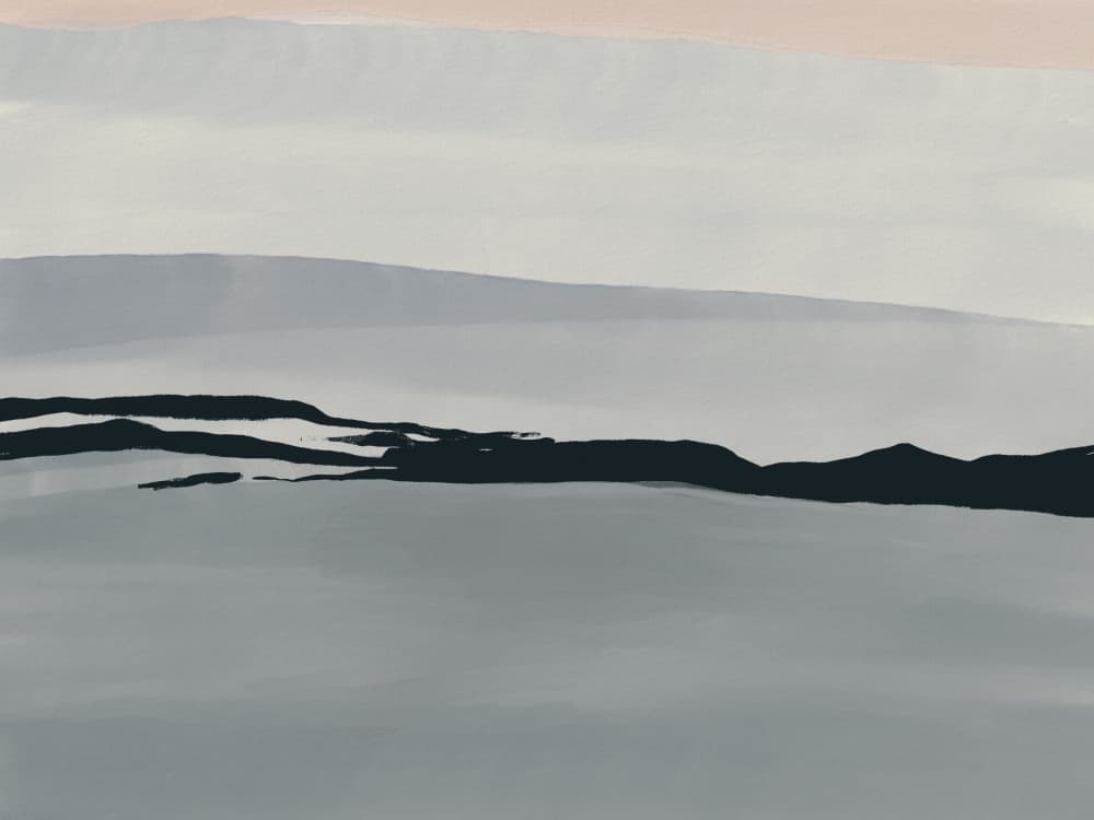 Serene Abstract Landscape by Little Dean — canvas wall art