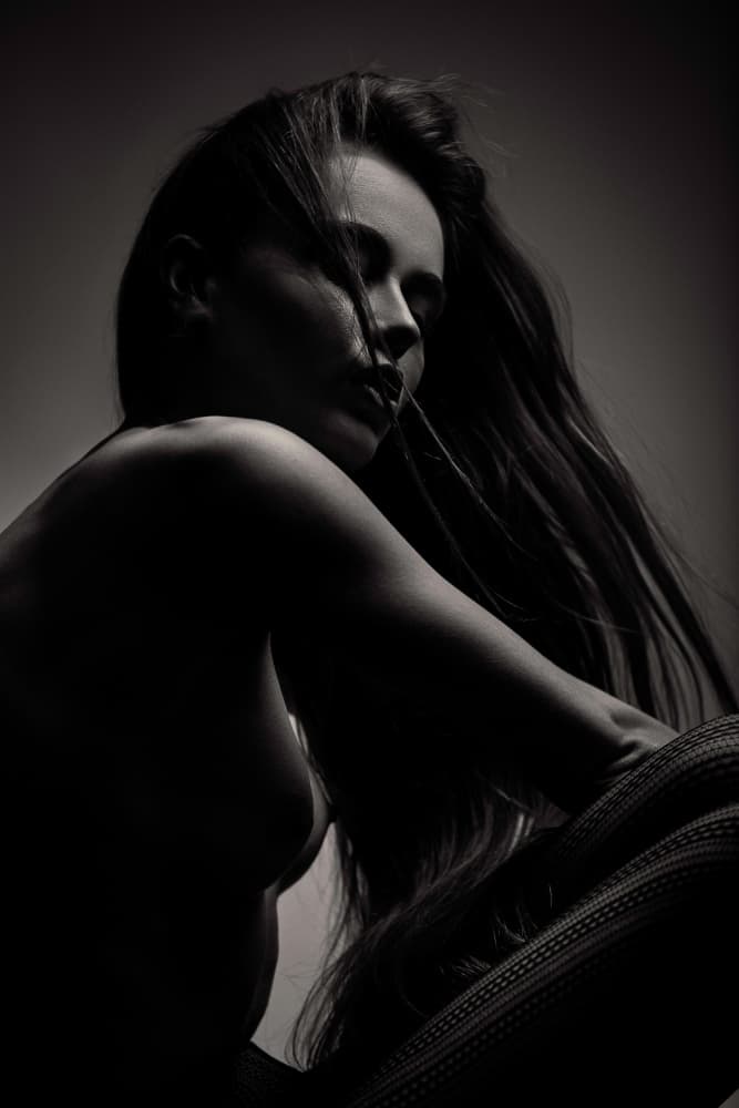 Contemplative Dark Beauty by Martin Krystynek MQEP — canvas wall art