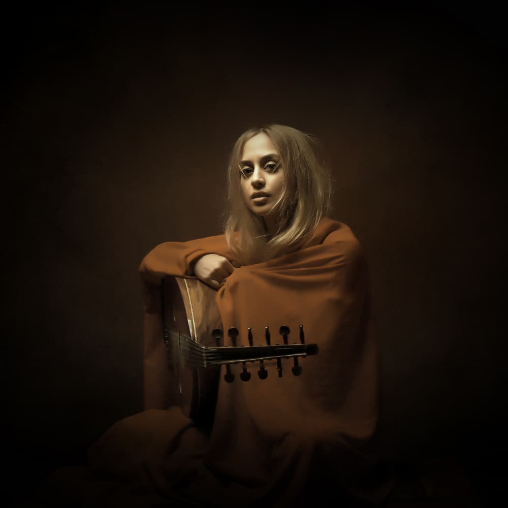 Pensive Musician With Oud by Moein Hasheminasab — canvas wall art