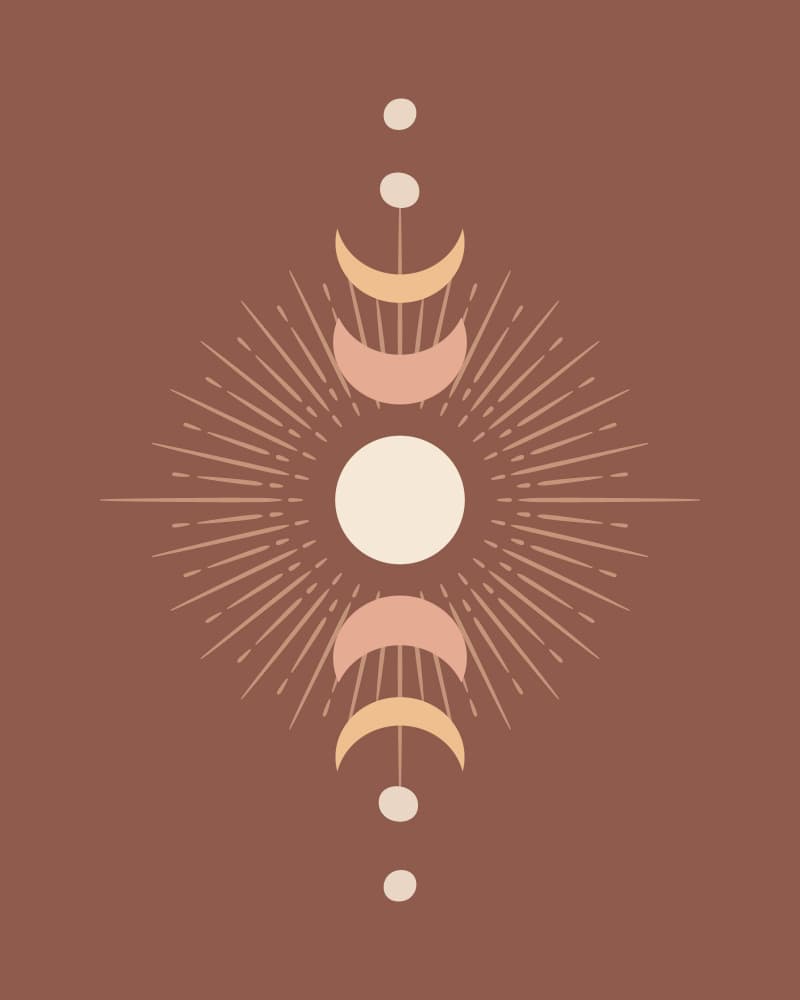 Mystic Sun Moon Cycle by KsanaKalpa — canvas wall art
