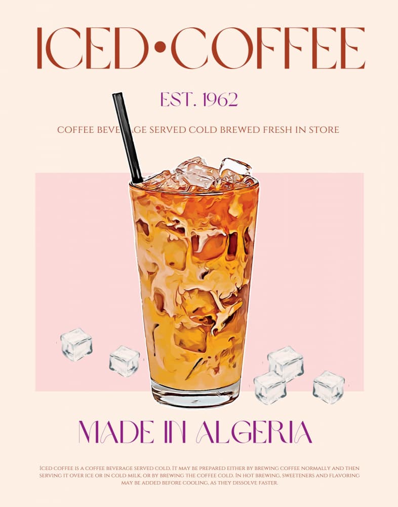 Refreshing Iced Coffee by Nazma Khokhar — canvas wall art