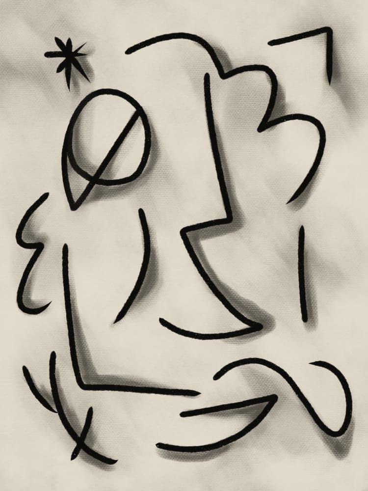 Abstract Line Profile by Little Dean — canvas wall art