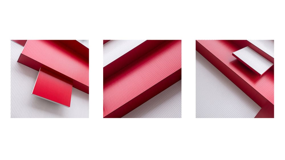 Modern Red Geometry by Karol Važan — canvas wall art