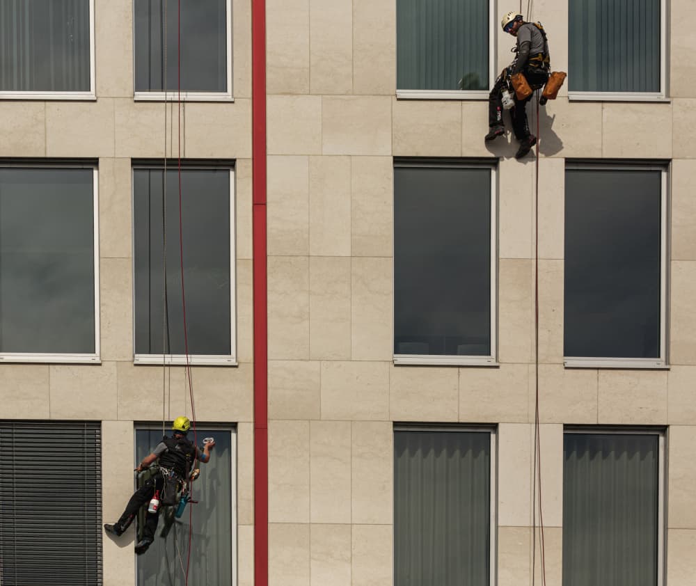 Urban Window Cleaners by Jois Domont ( J.L.G.) — canvas wall art