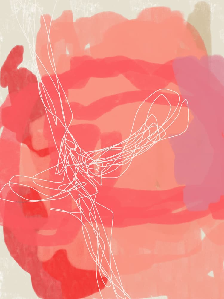 Red Organic Abstraction by Dina Dankers — canvas wall art