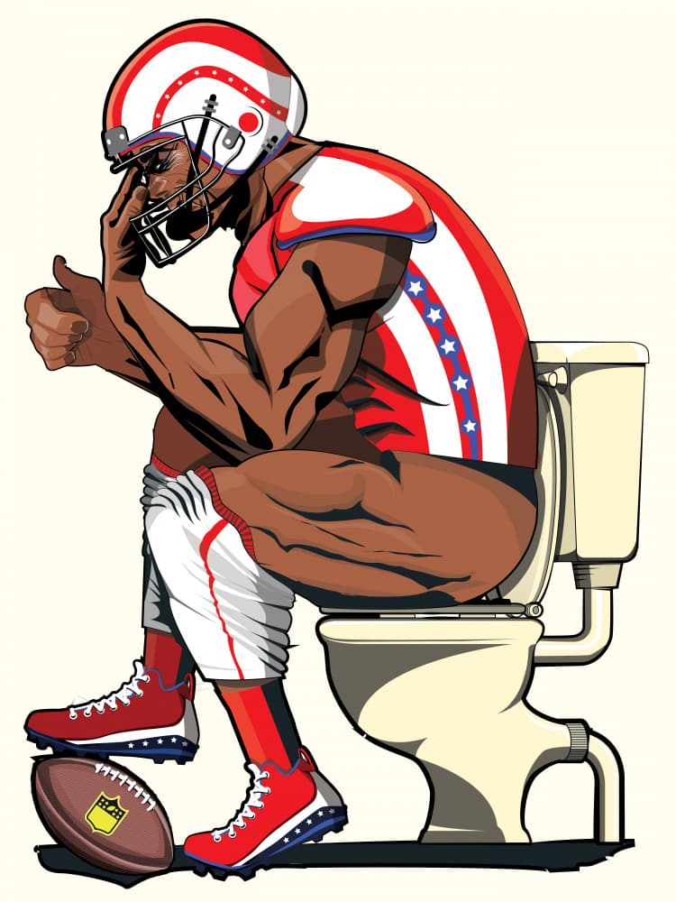 American Football Contemplation by In The Washroom — canvas wall art