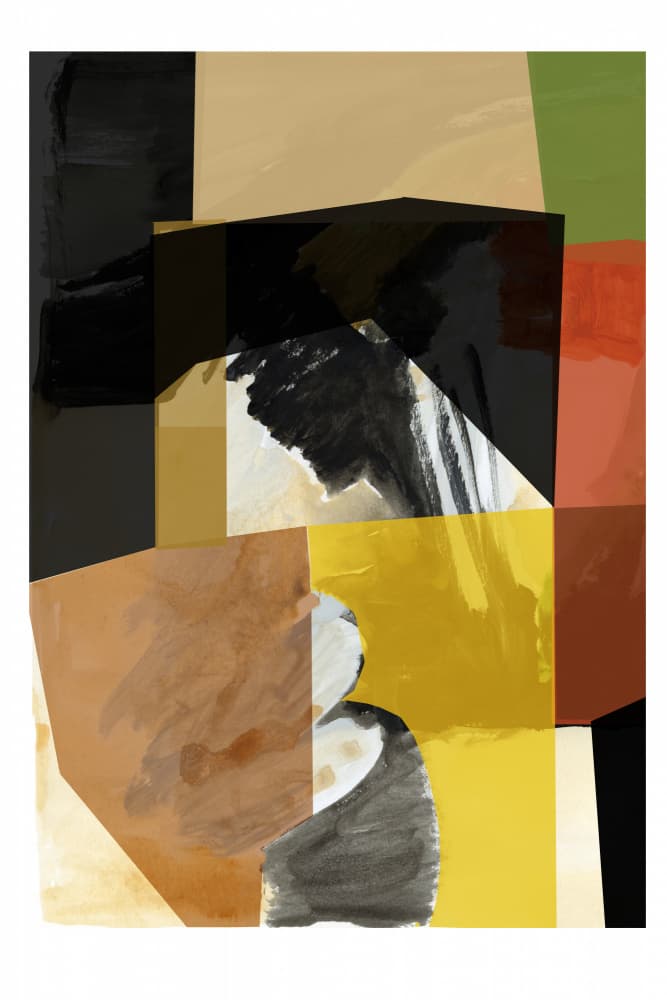 Warm Abstract Shapes by cartissi — canvas wall art