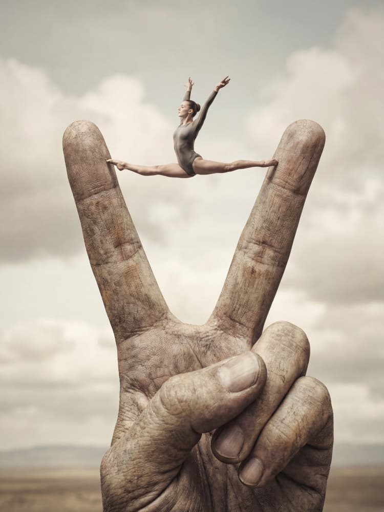 Graceful Hand Balance by Andreas Magnusson — canvas wall art