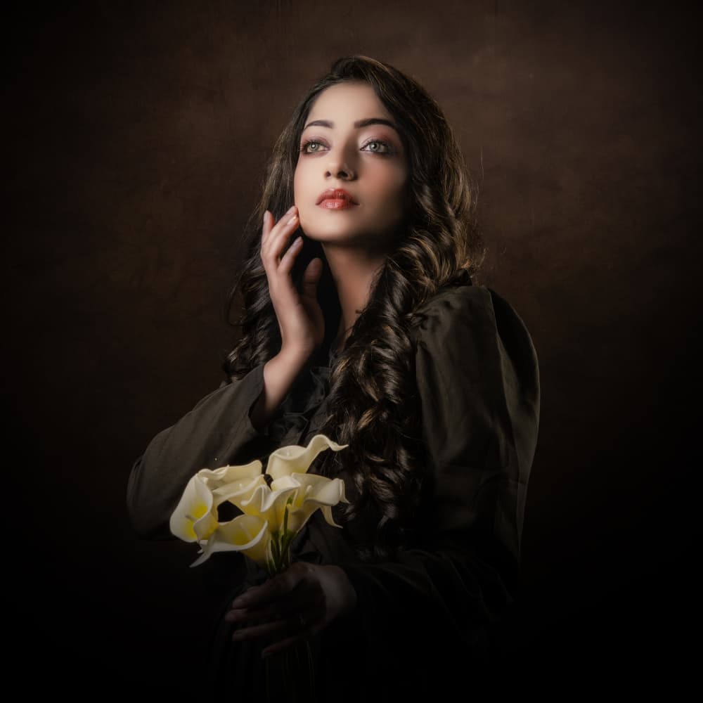 Elegant Calla Portrait by PARTHA BHATTACHARYYA — canvas wall art