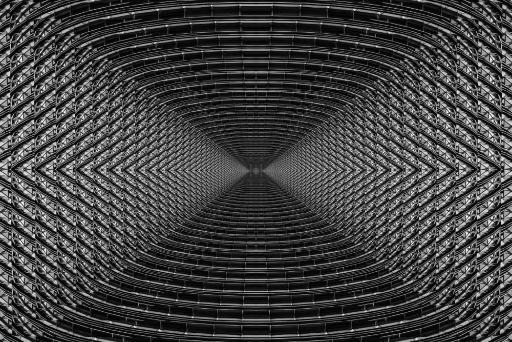 Infinite Geometric Tunnel by Miro Susta — canvas wall art