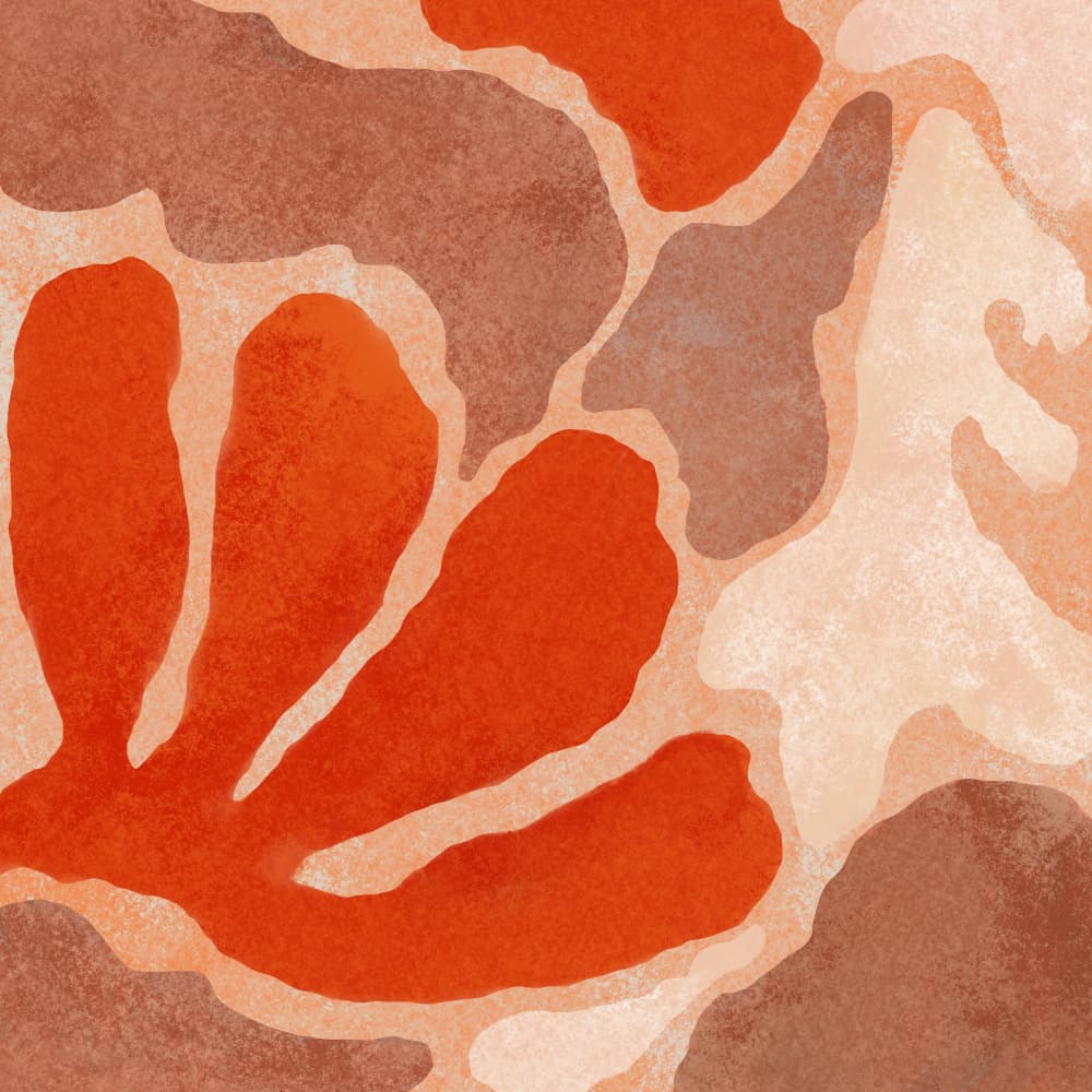 Terracotta Organic Shapes by Aliya Putrus — canvas wall art
