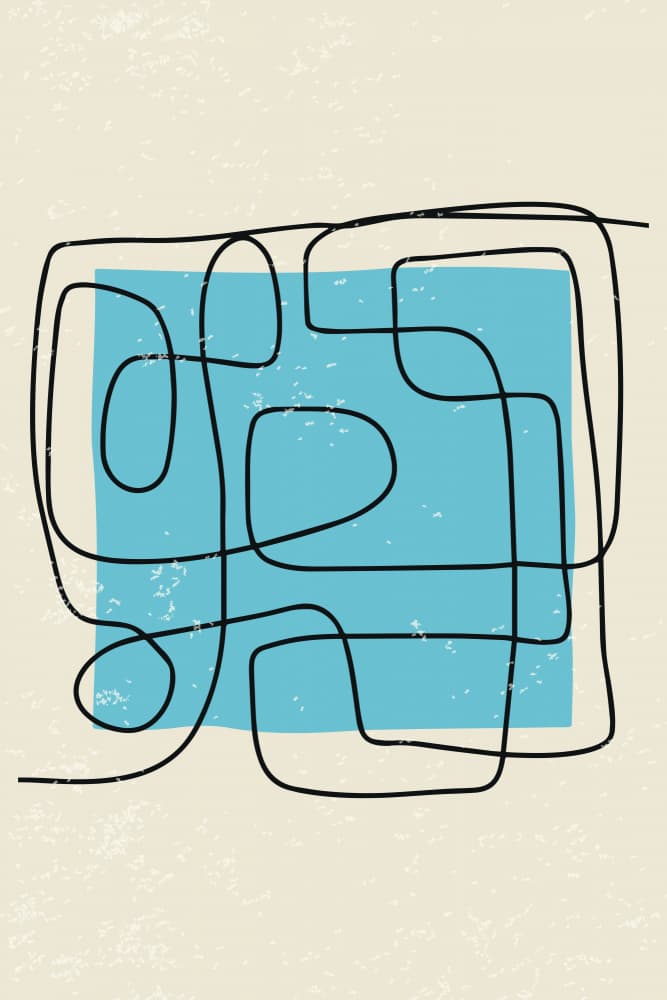 Abstract Blue Lines by jay stanley — canvas wall art