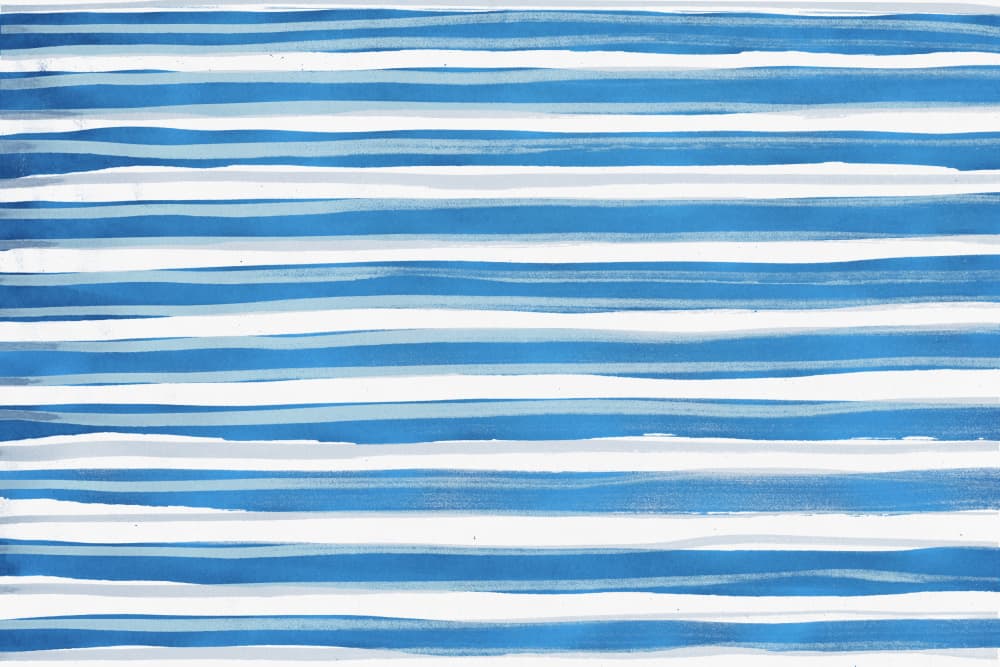 Coastal Blue Stripes by amini54 — canvas wall art