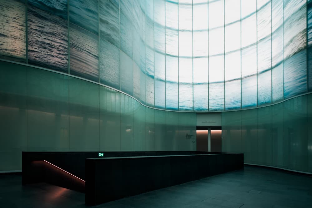 Curved Glass Water Interior by Vito Muolo — canvas wall art