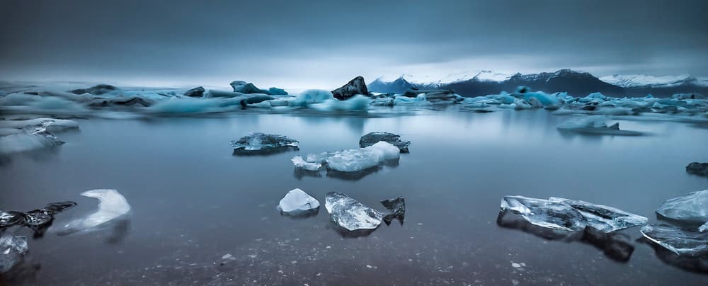 Blue Glacial Icebergs by Jorge Ruiz Dueso — canvas wall art