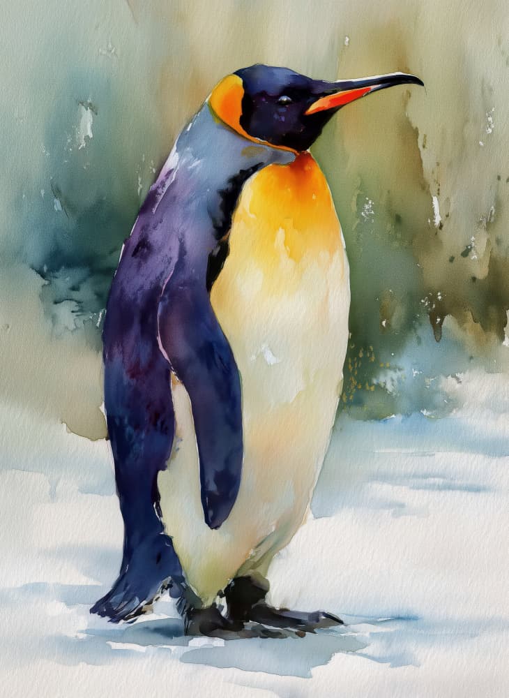 Majestic King Penguin by Justyna Jaszke — canvas wall art