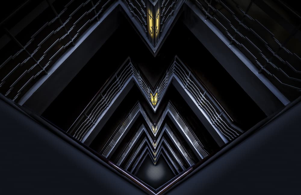 Deep Geometric Architecture by Ute Scherhag — canvas wall art