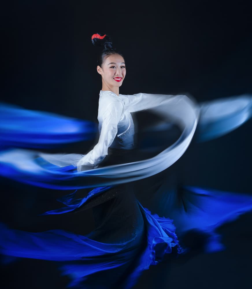 Ethereal Blue Dance by Catherine Wang — canvas wall art